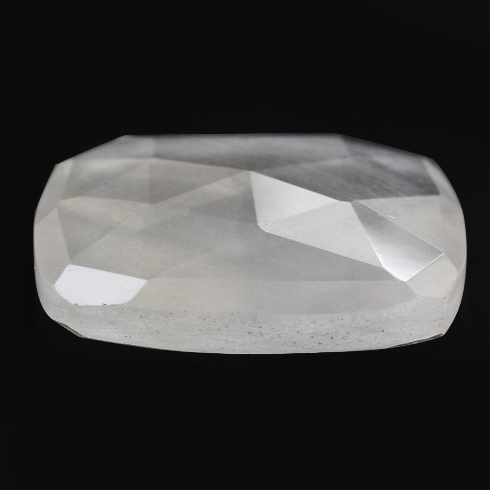 CRYSTAL ROSE CUT CUSHION CAB WITH FROSTED BOTTOM (FLAT) 18MM 11.86 Cts.