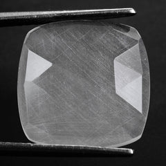 CRYSTAL ROSE CUT CUSHION CAB WITH FROSTED BOTTOM (FLAT) 18MM 11.86 Cts.