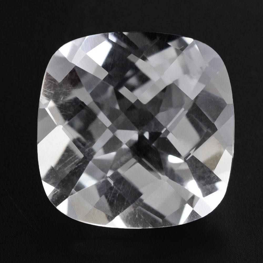 CRYSTAL CHECKER CUT CUSHION 10MM 6.11 Cts.