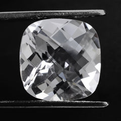 CRYSTAL CHECKER CUT CUSHION 10MM 6.11 Cts.