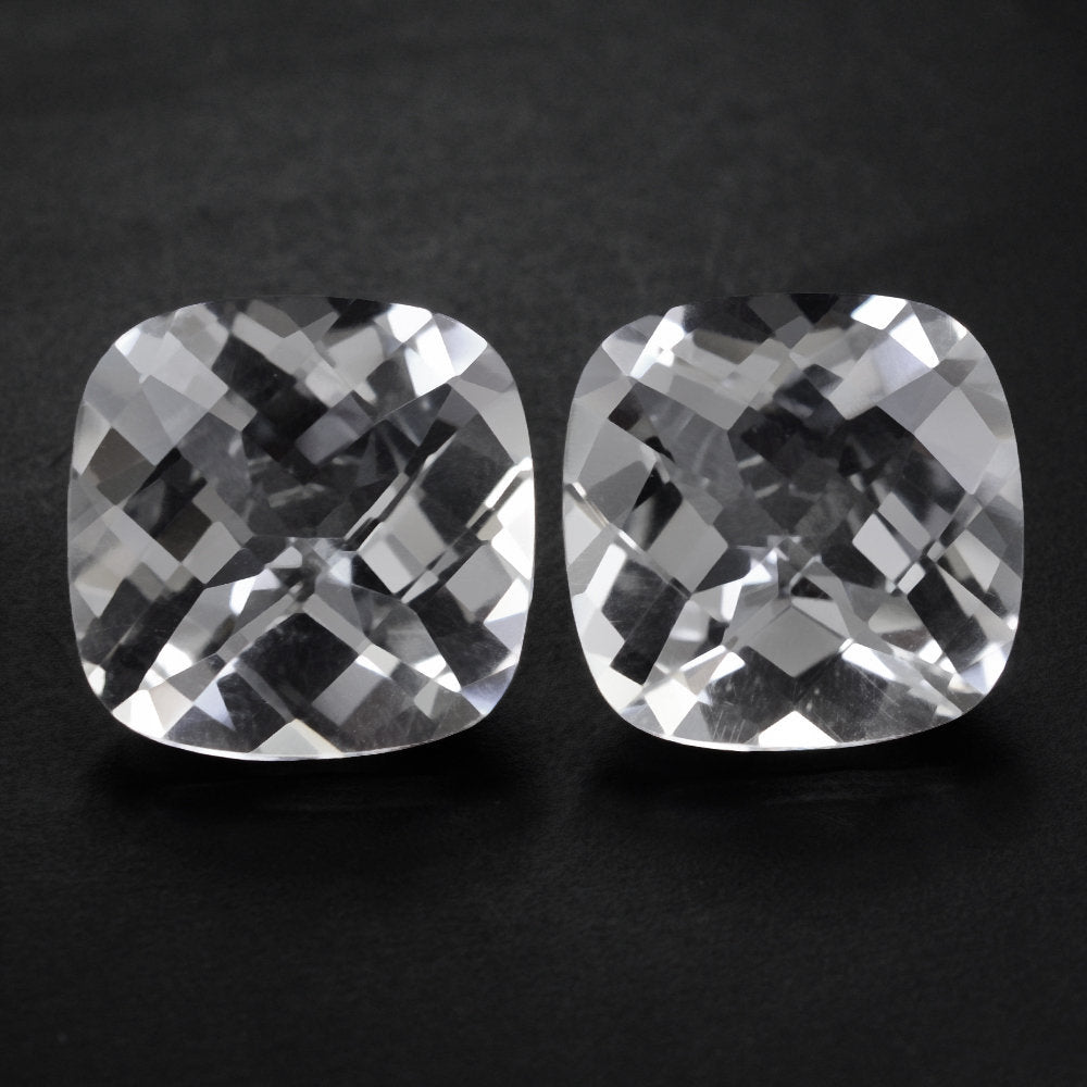 CRYSTAL CHECKER CUT CUSHION 10MM 6.11 Cts.