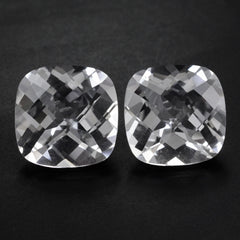 CRYSTAL CHECKER CUT CUSHION 10MM 6.11 Cts.