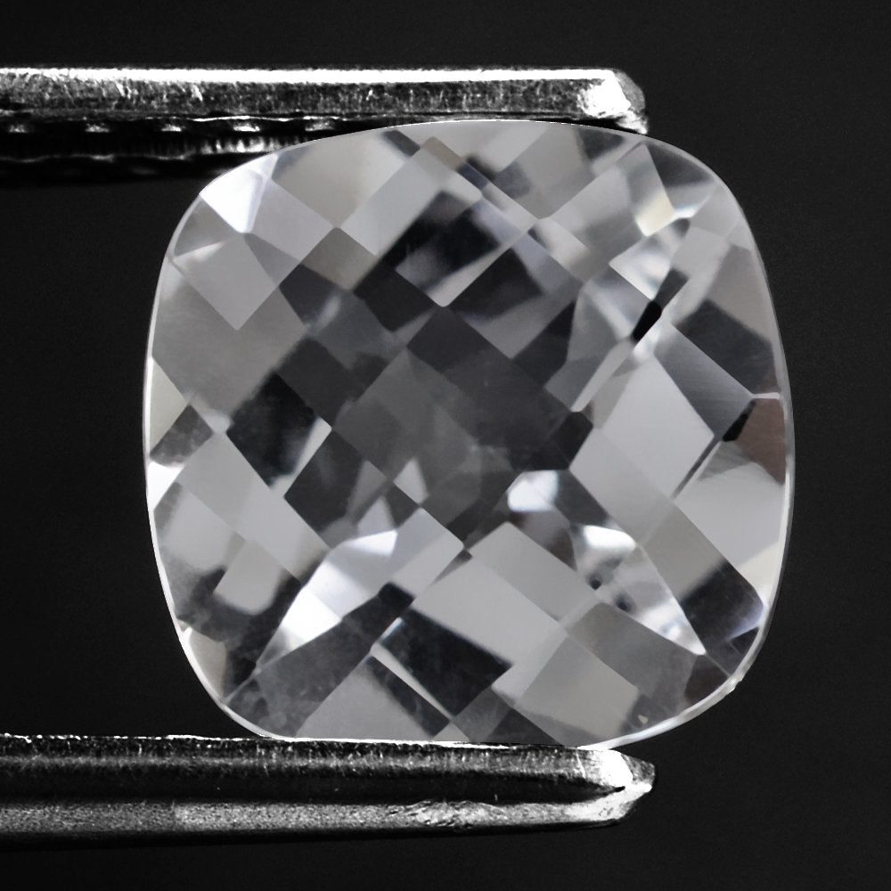 CRYSTAL CHECKER CUT CUSHION 9MM 2.67 Cts.