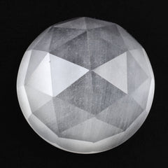 CRYSTAL ROSE CUT ROUND CAB WITH FROSTED BOTTOM 15MM 12.59 Cts.