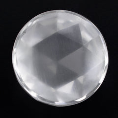 CRYSTAL ROSE CUT ROUND CAB WITH FROSTED BOTTOM 15MM 12.59 Cts.