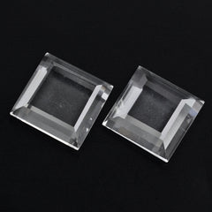 CRYSTAL SQUARE PLATES 10MM 3.04 Cts.