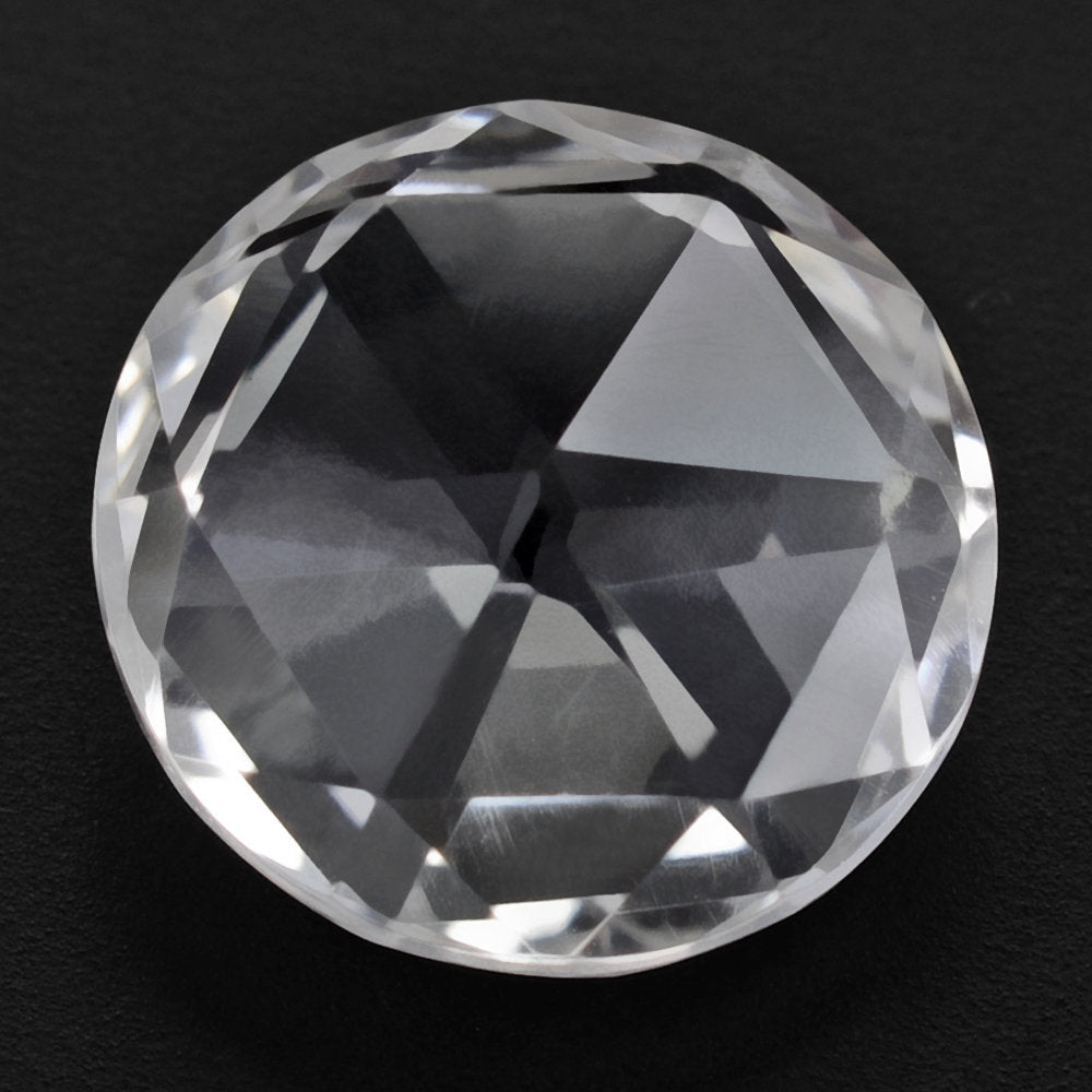 CRYSTAL ROSE CUT BRIOLETTE ROUND 12MM 5.46 Cts.