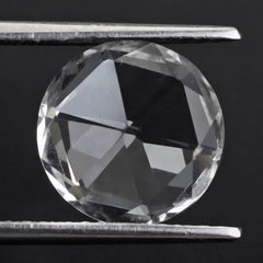 CRYSTAL ROSE CUT BRIOLETTE ROUND 12MM 5.46 Cts.