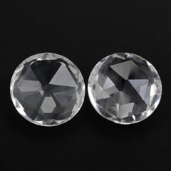 CRYSTAL ROSE CUT BRIOLETTE ROUND 12MM 5.46 Cts.