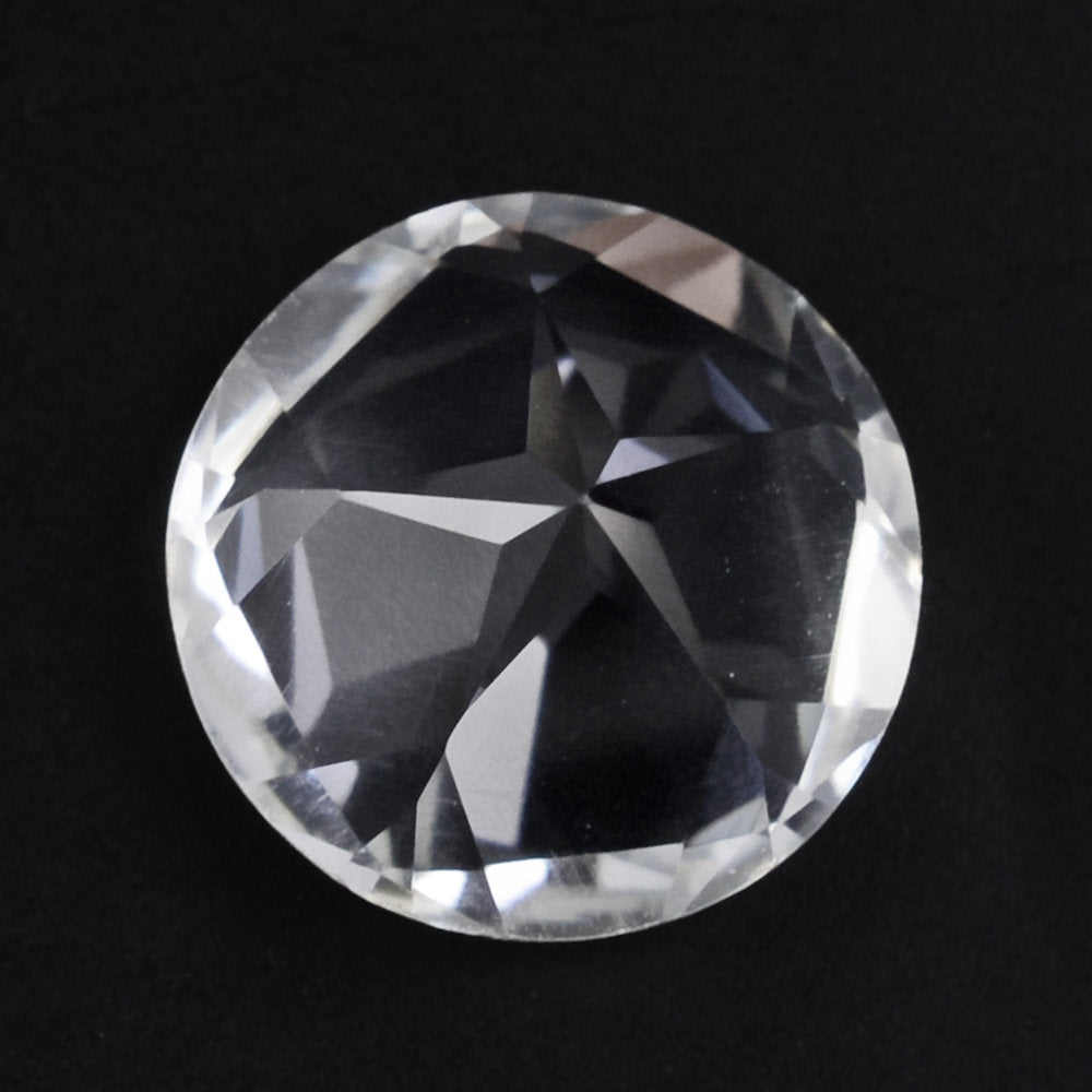 CRYSTAL PENTAGON ROUND WITH STAR CUT BACK (DES#43) 10MM 3.61 Cts.