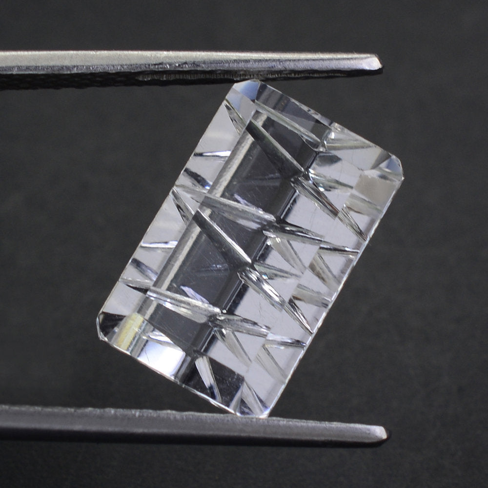 CRYSTAL CONCAVE LIGHTENING CUT OCTAGON (DES#99) 14X9MM 5.71 Cts.
