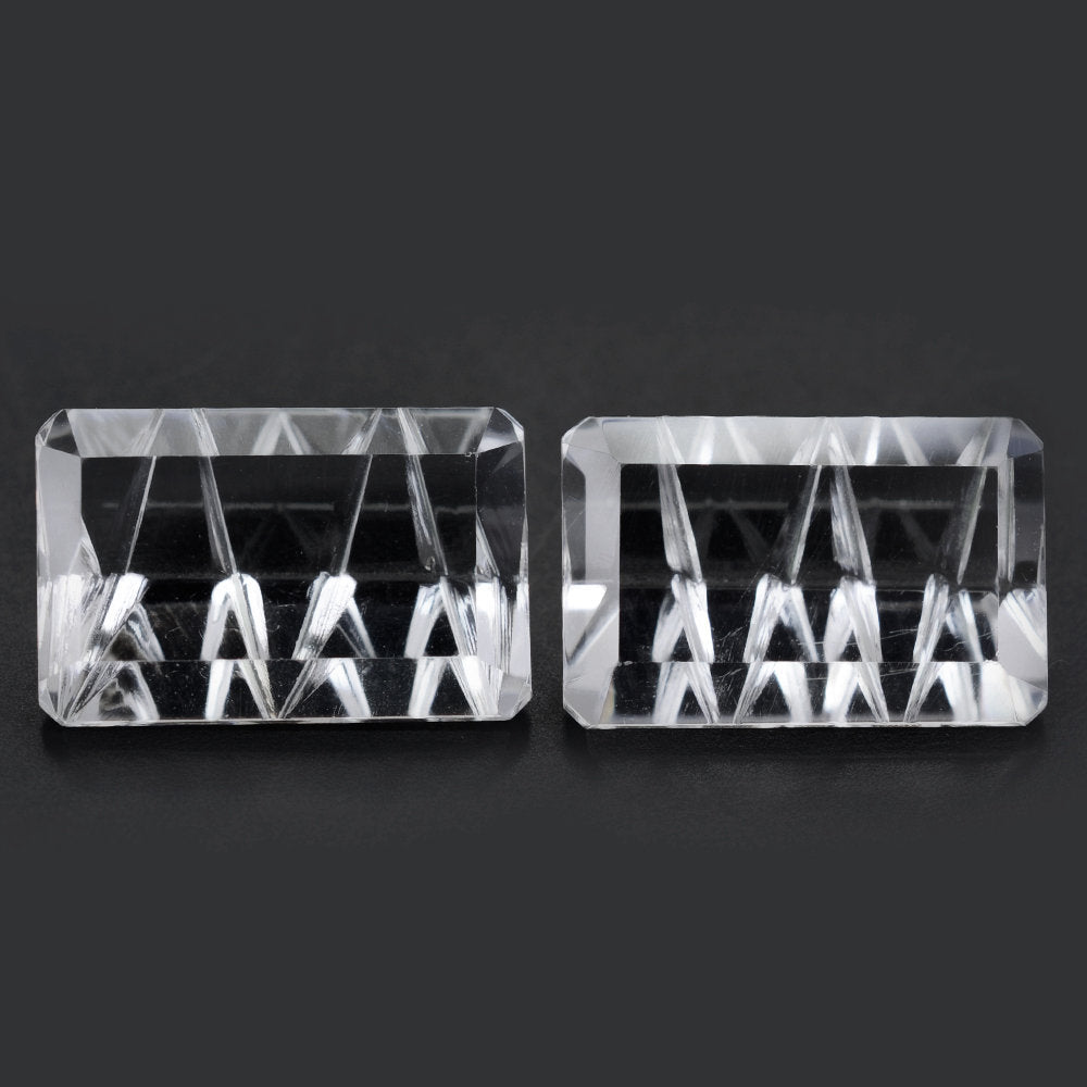 CRYSTAL CONCAVE LIGHTENING CUT OCTAGON (DES#99) 14X9MM 5.71 Cts.