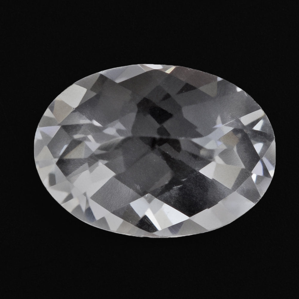 CRYSTAL CHECKER CUT OVAL 14X10MM 4.70 Cts.