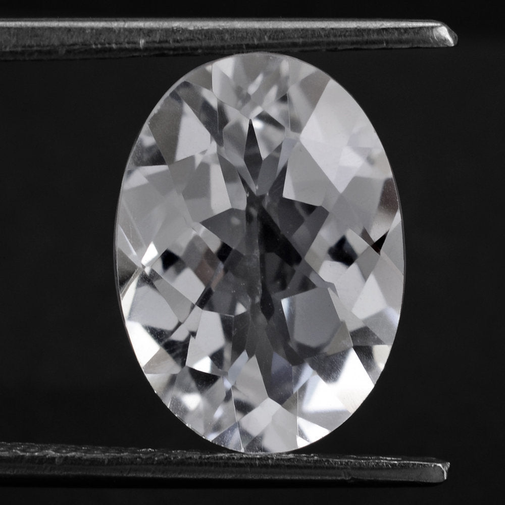 CRYSTAL CHECKER CUT OVAL 14X10MM 4.70 Cts.