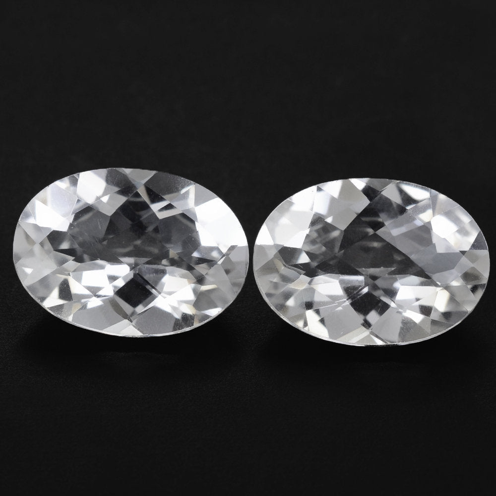 CRYSTAL CHECKER CUT OVAL 14X10MM 4.70 Cts.