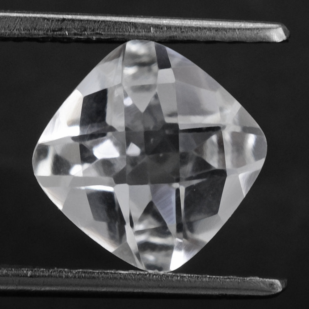 CRYSTAL CHECKER CUT CUSHION 9MM 2.76 Cts.