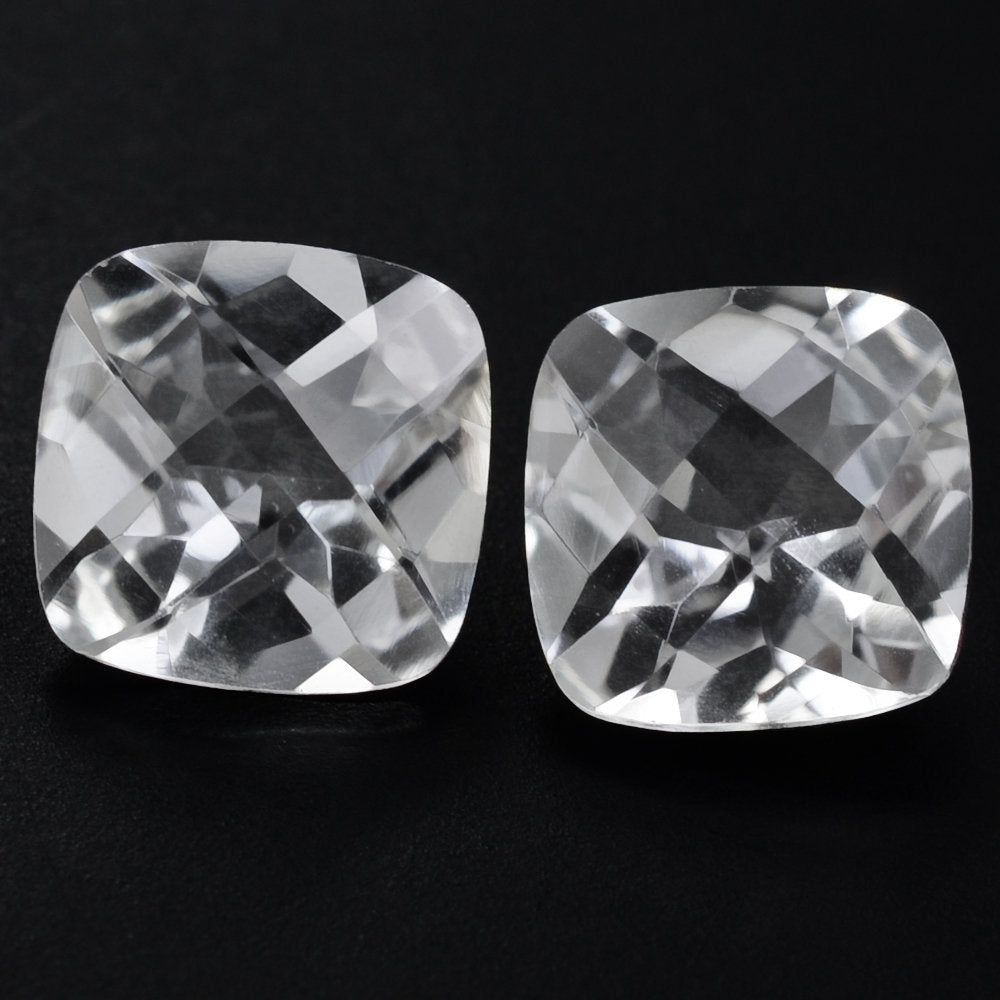 CRYSTAL CHECKER CUT CUSHION 9MM 2.76 Cts.