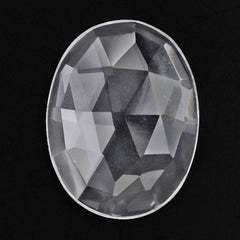 CRYSTAL ROSE CUT OVAL CAB 20X15MM 11.58 Cts.