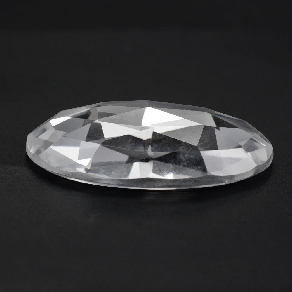 CRYSTAL ROSE CUT OVAL CAB 20X15MM 11.58 Cts.