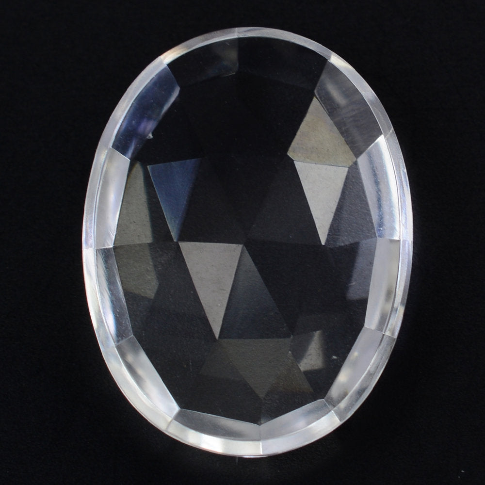 CRYSTAL ROSE CUT OVAL CAB 20X15MM 11.58 Cts.