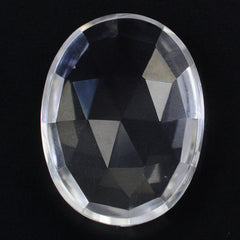 CRYSTAL ROSE CUT OVAL CAB 20X15MM 11.58 Cts.