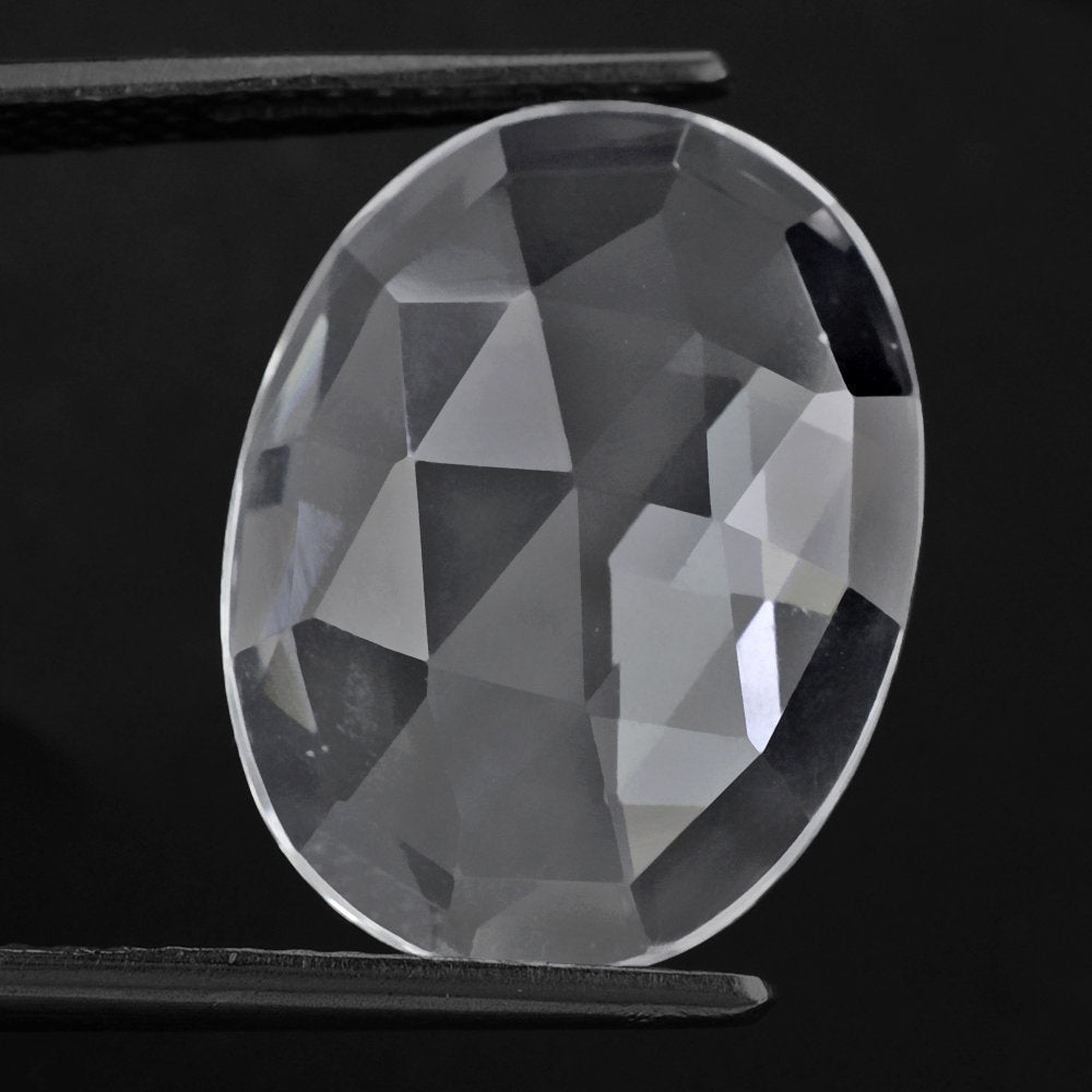 CRYSTAL ROSE CUT OVAL CAB 20X15MM 11.58 Cts.