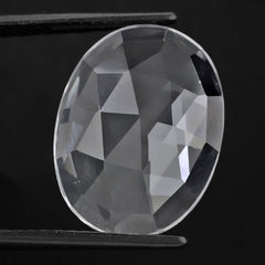 CRYSTAL ROSE CUT OVAL CAB 20X15MM 11.58 Cts.