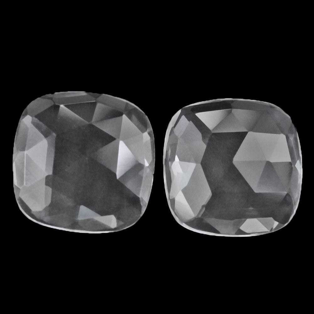CRYSTAL ROSE CUT CUSHION CAB 16MM 11.40 Cts.