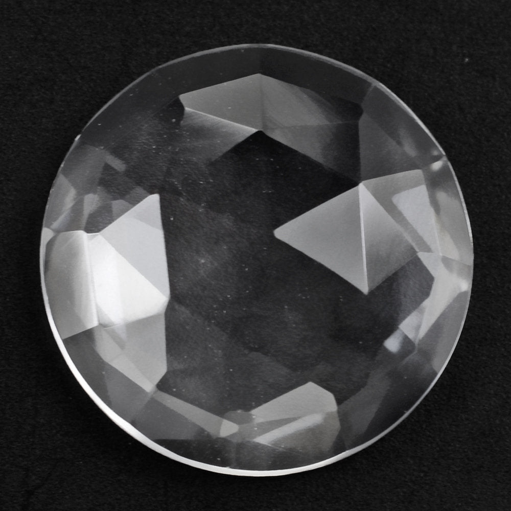 CRYSTAL ROSE CUT ROUND CAB 14MM 8.28 Cts.