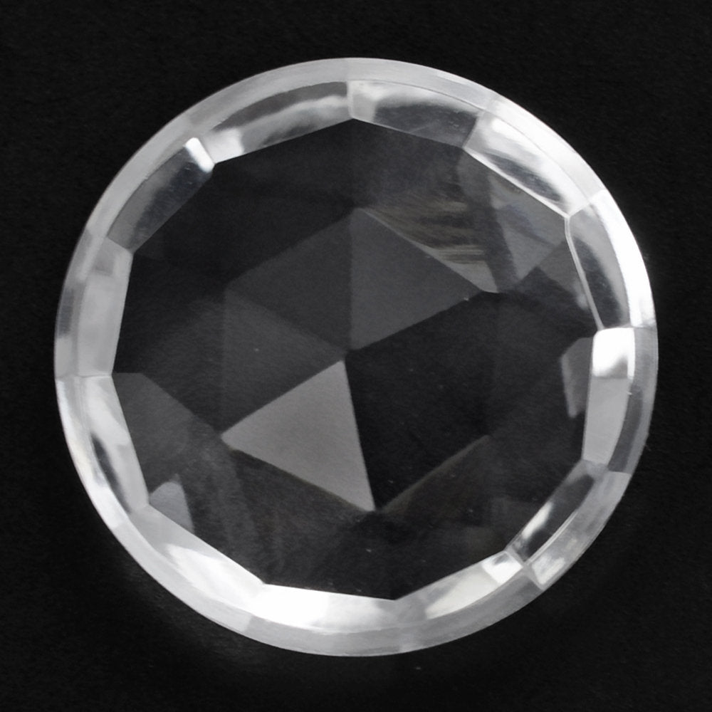 CRYSTAL ROSE CUT ROUND CAB 14MM 8.28 Cts.