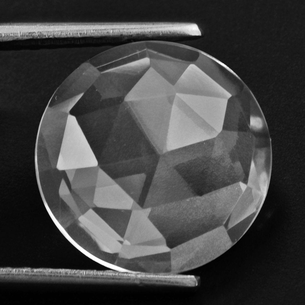 CRYSTAL ROSE CUT ROUND CAB 14MM 8.28 Cts.