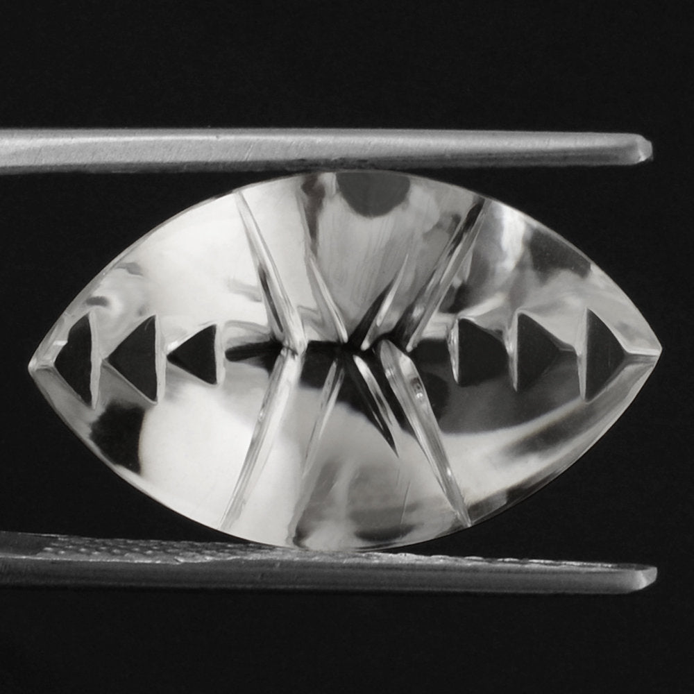 CRYSTAL CROSS CONCAVE BACK MARQUISE (DES#102) 20X12MM 9.29 Cts.