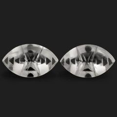 CRYSTAL CROSS CONCAVE BACK MARQUISE (DES#102) 20X12MM 9.29 Cts.