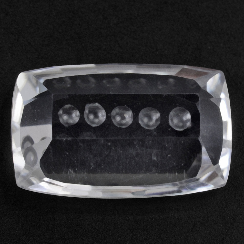CRYSTAL BUBBLE LINE CUSHION (DES#124) 16X10MM 8.34 Cts.