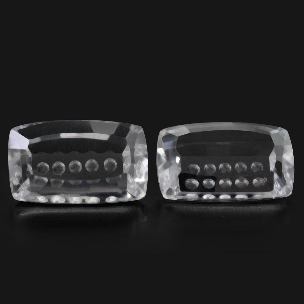 CRYSTAL BUBBLE LINE CUSHION (DES#124) 16X10MM 8.34 Cts.