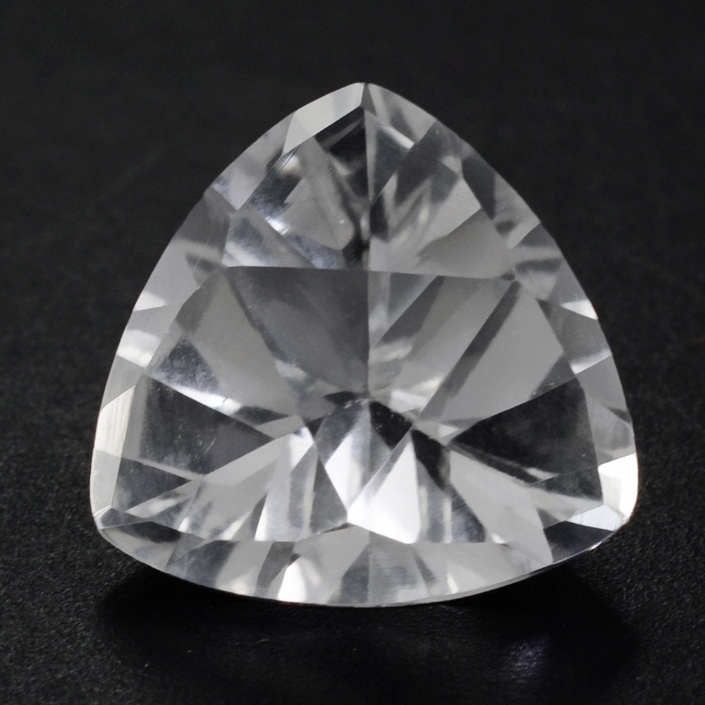 CRYSTAL TRIANGLE TOP DIAMOND CUT BACK TRILLION 10MM 3.05 Cts.