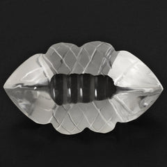 CRYSTAL BUFFTOP FISH CARVED BACK MARQUISE (DES#111) 20X11.50MM 10.17 Cts.