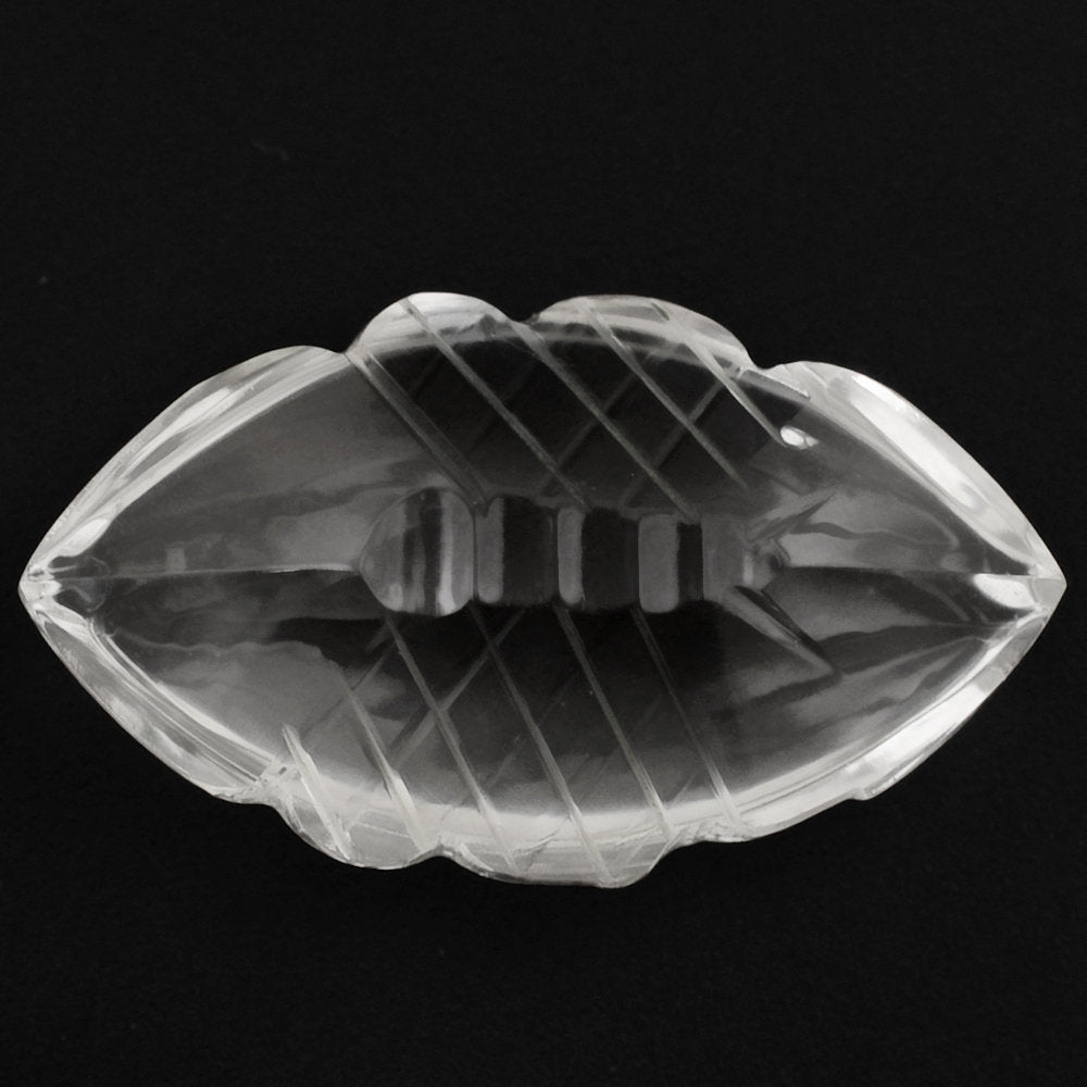 CRYSTAL BUFFTOP FISH CARVED BACK MARQUISE (DES#111) 20X11.50MM 10.17 Cts.