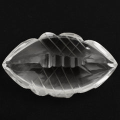 CRYSTAL BUFFTOP FISH CARVED BACK MARQUISE (DES#111) 20X11.50MM 10.17 Cts.