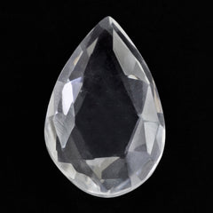 CRYSTAL ROSE CUT BRIOLETTE PEAR 14X9MM 3.06 Cts.