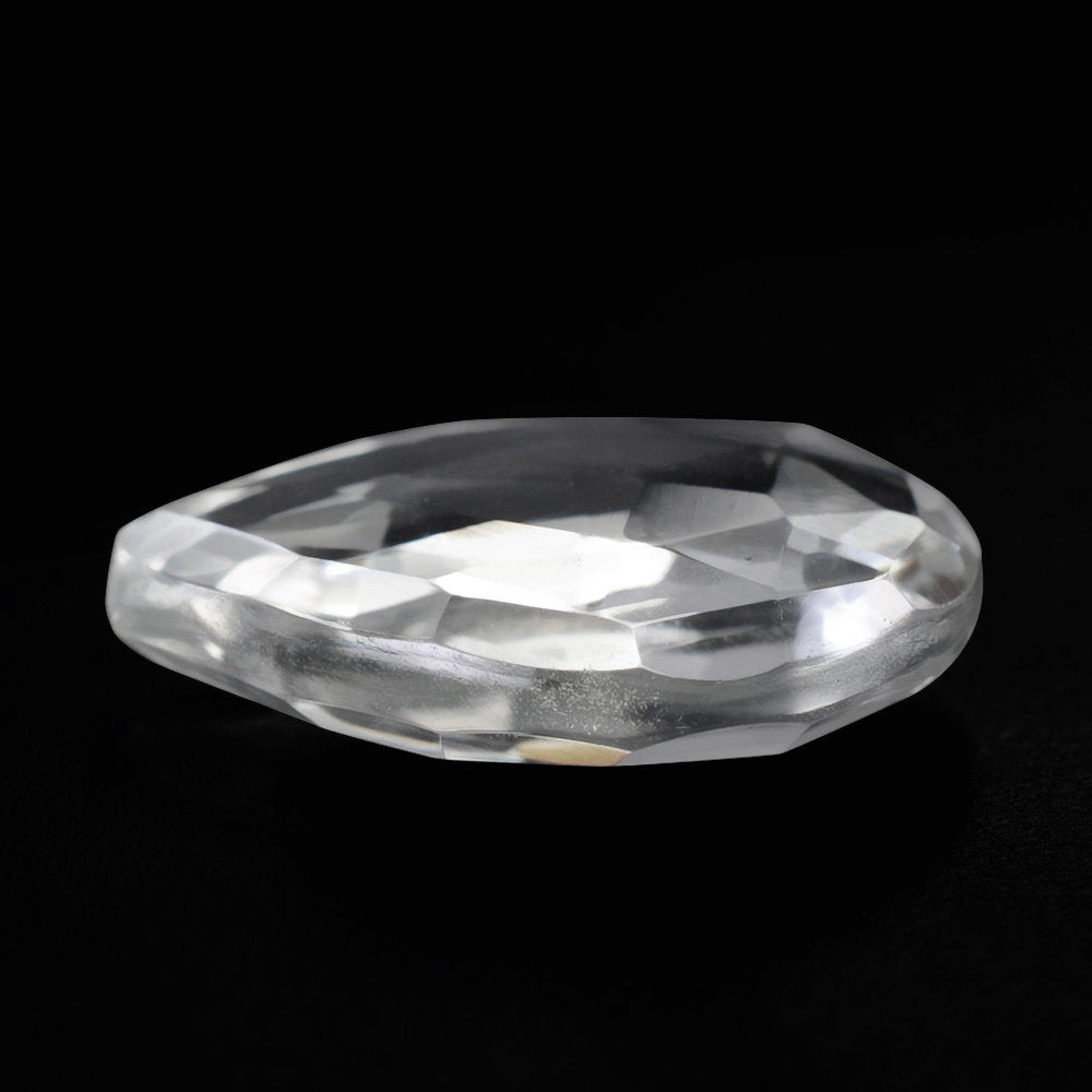 CRYSTAL ROSE CUT BRIOLETTE PEAR 14X9MM 3.06 Cts.