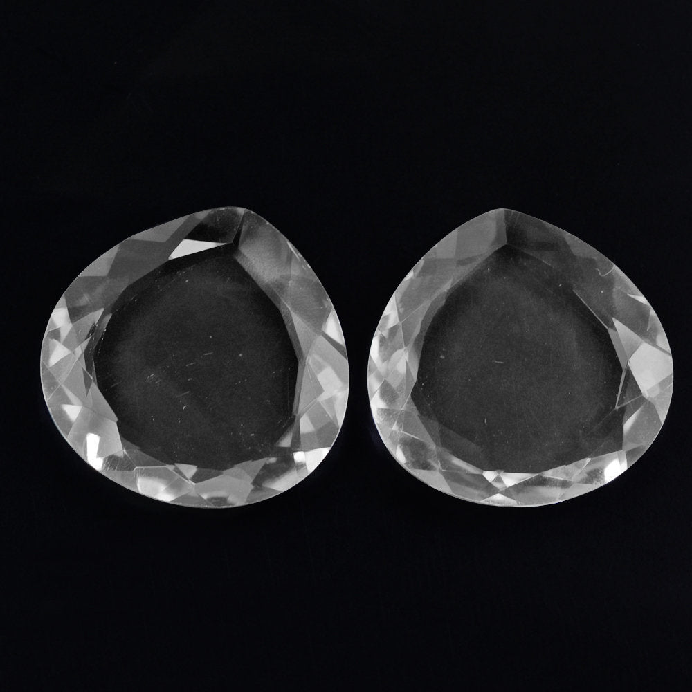 CRYSTAL BOTH SIDE TABLE CUT PEAR 22MM 16.41 Cts.