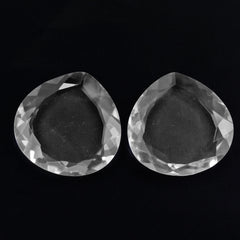 CRYSTAL BOTH SIDE TABLE CUT PEAR 22MM 16.41 Cts.