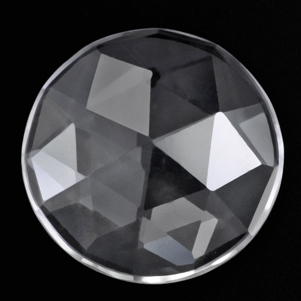 CRYSTAL ROSE CUT ROUND CAB 18MM 9.49 Cts.