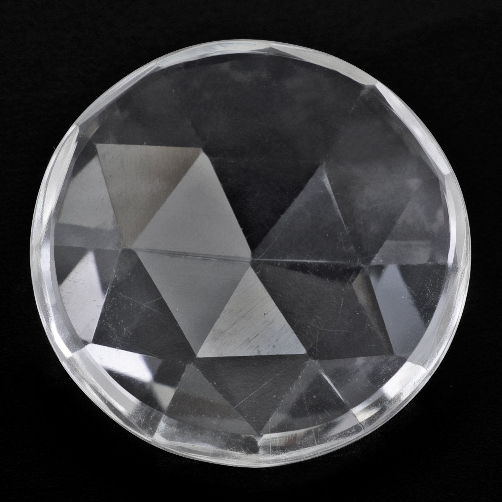 CRYSTAL ROSE CUT ROUND CAB 18MM 9.49 Cts.