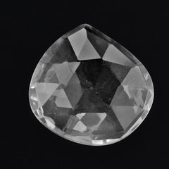 CRYSTAL ROSE CUT BRIOLETTE IRREGULAR PEAR 13MM 3.58 Cts.