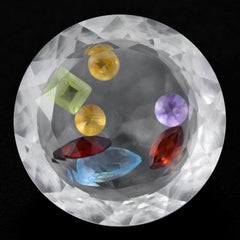 CRYSTAL WITH IN SIDE STONE CUT ROUND 16MM 11.12 Cts.