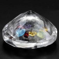 CRYSTAL WITH IN SIDE STONE CUT ROUND 16MM 11.12 Cts.