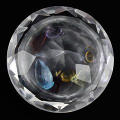 CRYSTAL WITH IN SIDE STONE CUT ROUND 16MM 11.12 Cts.