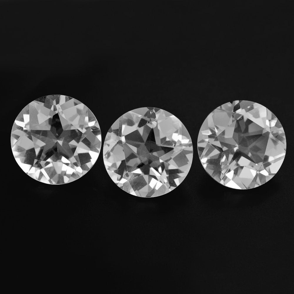 CRYSTAL PENTAGON ROUND WITH STAR CUT BACK (DES#44) 15MM 10.60 Cts.